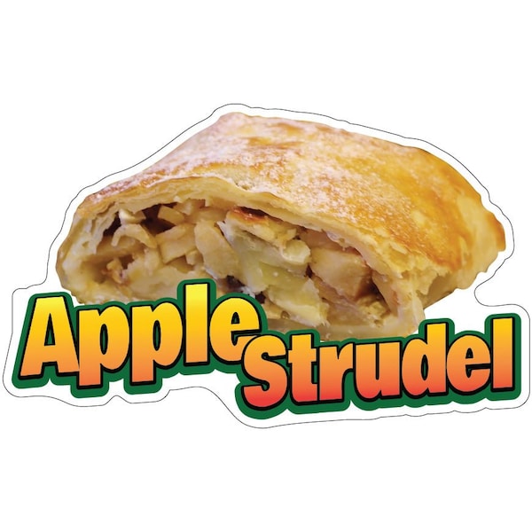 Apple Strudel Decal Concession Stand Food Truck Sticker, 16" x 8", D-DC-16 Apple Strudel19